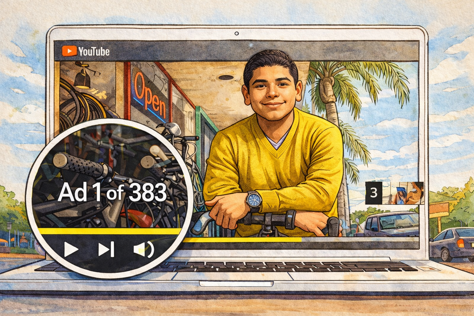 Ad 1 of 383. Your 12-second video will begin shortly. Maybe.